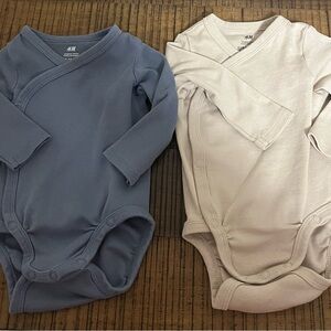 H&M Kids Bodysuit Set - Blue and Cream